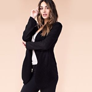 HP Sami Faux Suede & Knit Jacket in Black